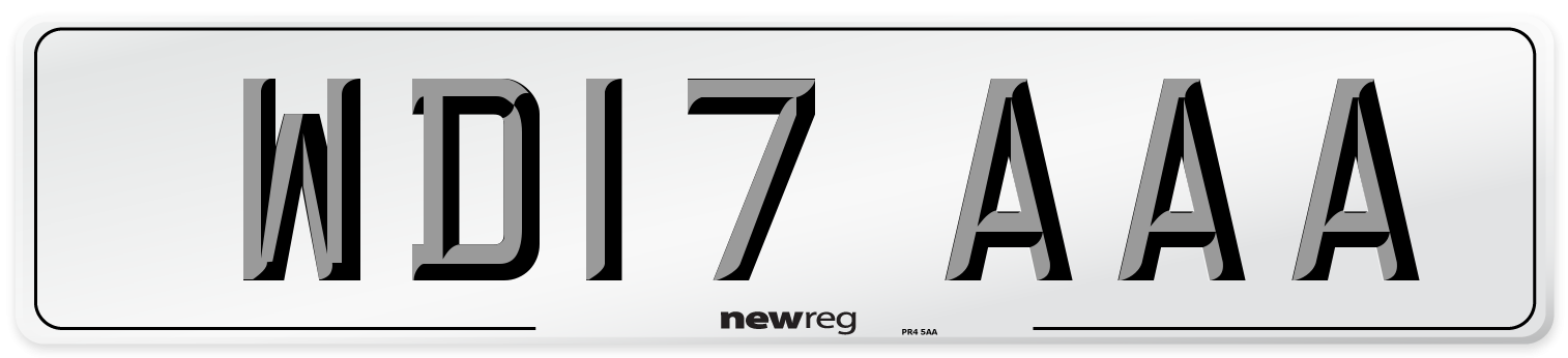 WD17 AAA Number Plate from New Reg